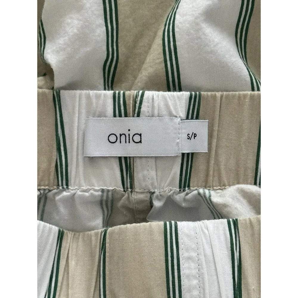 Onia Men's Small Multicolor Striped Poplin Pajama Shorts - Picture 5 of 10